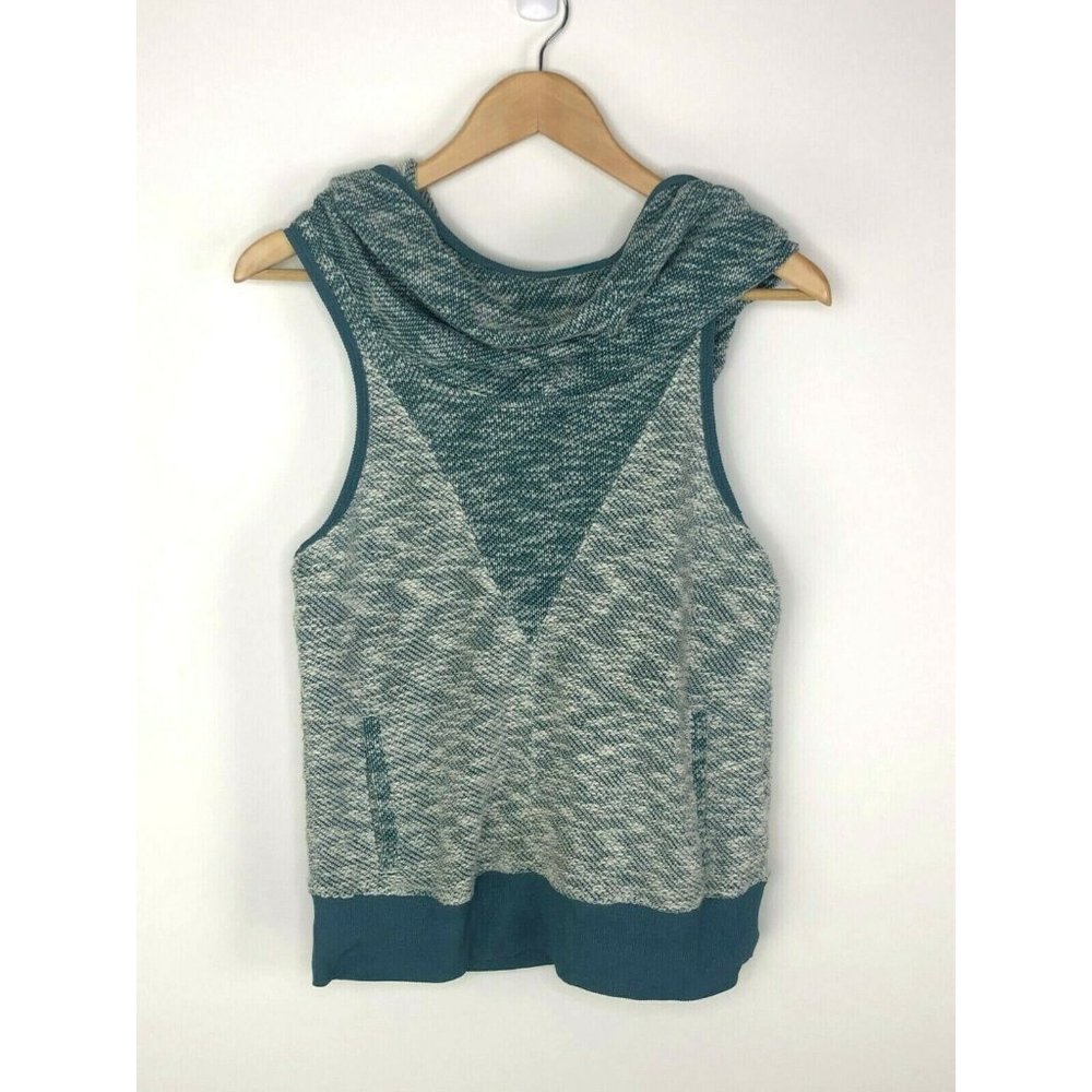 Lole Sleeveless Hoodie Sweater Pullover Green